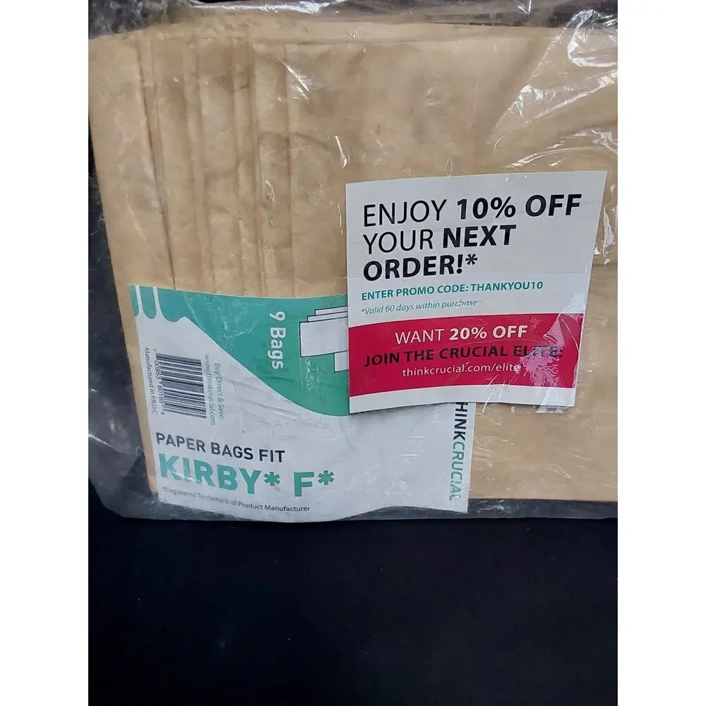Kirby style F Vacuum bags New in package count of 9